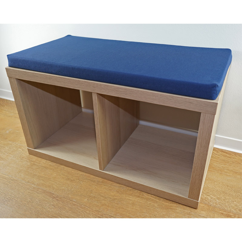 Almohadilla de asiento para Ikea Kallax 2 estantes 76,5x39 cm